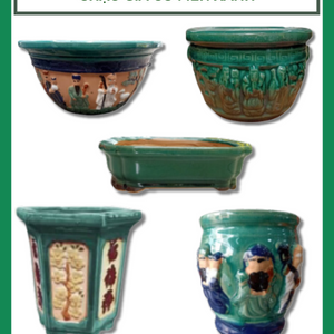 Chậu Giả Cổ Men Xanh - Chậu Giả Cổ Trồng Bonsai