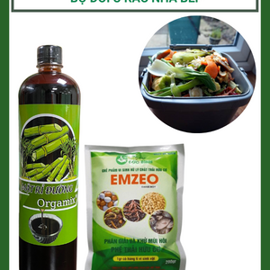 Combo mật rỉ đường và Emzeo - Bộ đôi ủ rác nhà bếp chất lượng