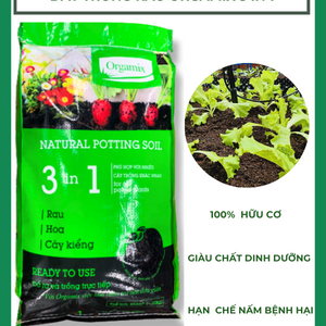 Đất trồng rau Orgamix 3 IN 1 - đất sạch chất lượng cao trồng rau