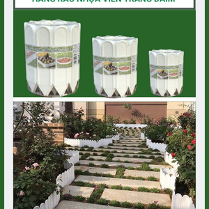 Hàng rào viền trắng Daim Nhật Bản-Hàng rào nhựa trang trí