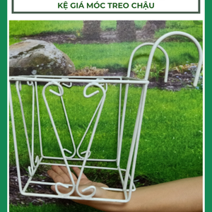 Khung sắt lan can vuông - kệ giá móc treo lan can