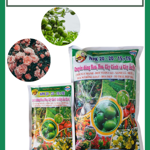 Phân bón cao cấp NPK 20 - 20 - 15+ TE Cây Cuốc Vàng
