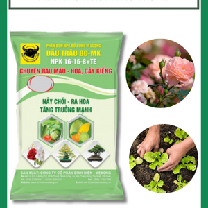Phân Bón Đầu Trâu NPK 16-16-8+TE Chuyên Cho Rau, Hoa Và Cây Kiểng