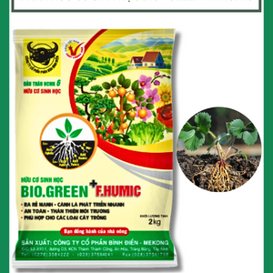 Phân bón hữu cơ sinh học Bio Green + F.Humic gói 2kg