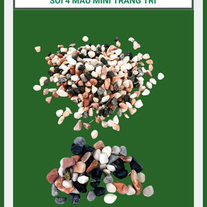 Sỏi 4 màu mini trang trí sân vườn, tiểu cảnh, hồ cá