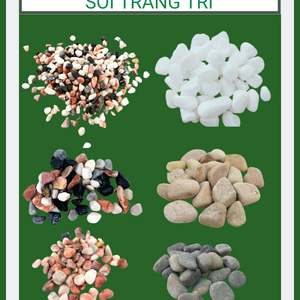 Sỏi trắng bao - Sỏi màu trang trí tiểu cảnh, sân vườn 12kg