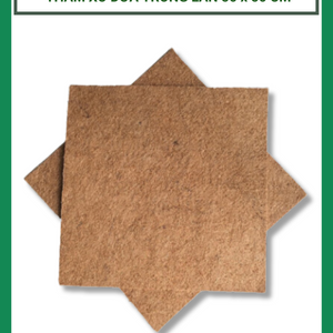 Thảm xơ dừa 50x50x1.2cm-Trồng kiểng lá, phủ chậu, lót chậu