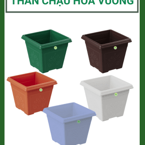 Thân Chậu Hoa Vuông TALOPA – Nhựa PP Cao Cấp, Đẹp Bền