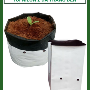 Túi Nilon 2 Da Trắng Đen trồng dưa gọn nhẹ, giá rẻ